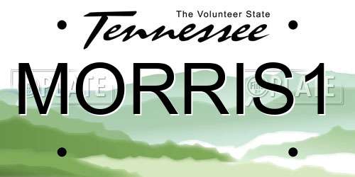 MORRIS1 Tennessee License Plate