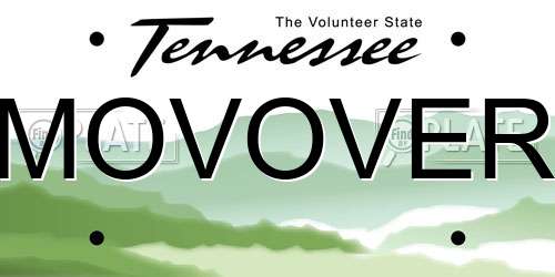MOVOVER Tennessee License Plate