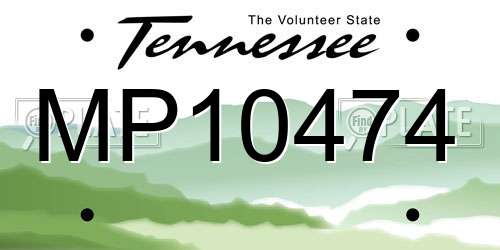 MP10474 Tennessee License Plate