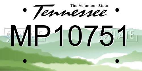 MP10751 Tennessee License Plate