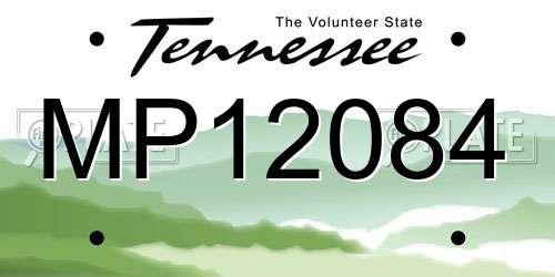 MP12084 Tennessee License Plate