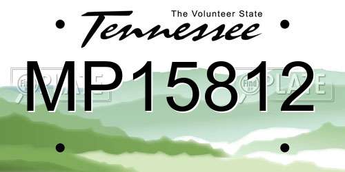 MP15812 Tennessee License Plate
