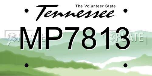 MP7813 Tennessee License Plate
