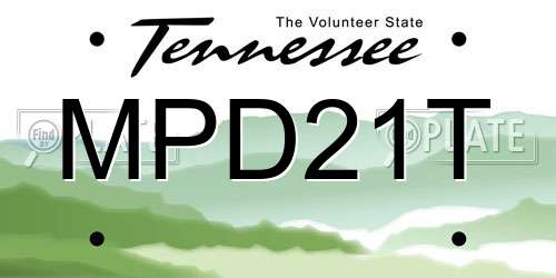 MPD21T Tennessee License Plate