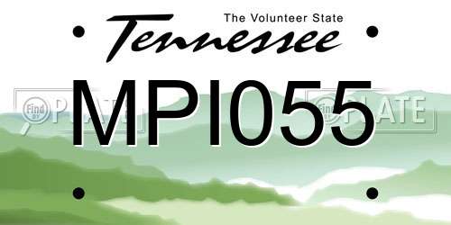 MPI055 Tennessee License Plate