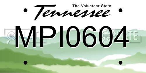 MPI0604 Tennessee License Plate