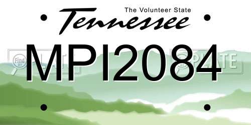 MPI2084 Tennessee License Plate