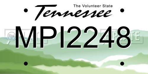 MPI2248 Tennessee License Plate