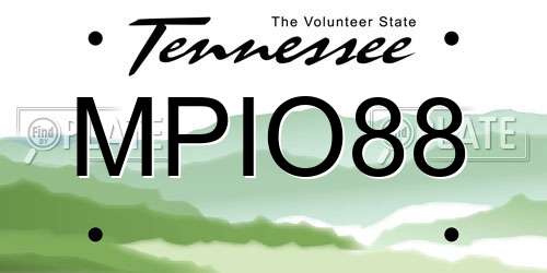MPIO88 Tennessee License Plate