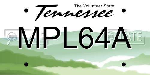 MPL64A Tennessee License Plate