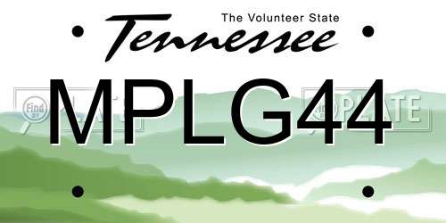 MPLG44 Tennessee License Plate