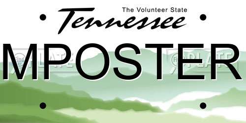 MPOSTER Tennessee License Plate
