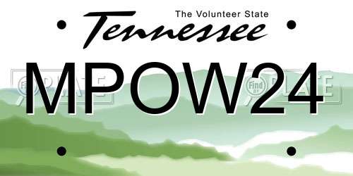 MPOW24 Tennessee License Plate