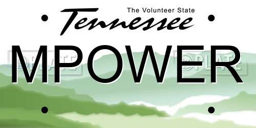 MPOWER Tennessee License Plate