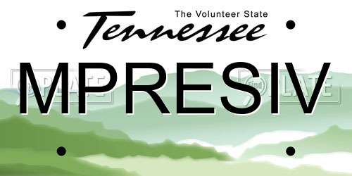 MPRESIV Tennessee License Plate