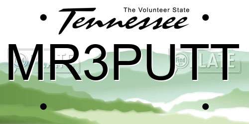 MR3PUTT Tennessee License Plate