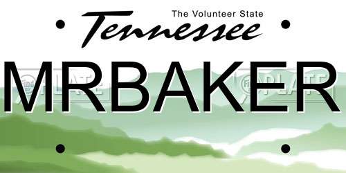 MRBAKER Tennessee License Plate