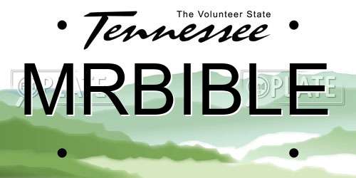 MRBIBLE Tennessee License Plate