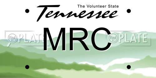 MRC Tennessee License Plate