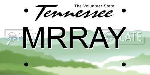 MRRAY Tennessee License Plate