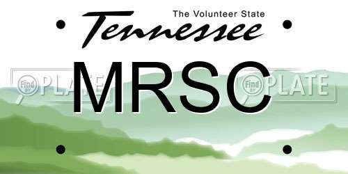 MRSC Tennessee License Plate