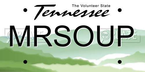 MRSOUP Tennessee License Plate