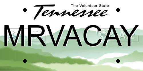 MRVACAY Tennessee License Plate