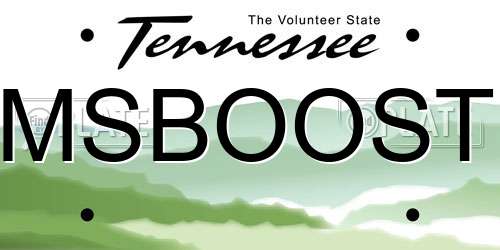 MSBOOST Tennessee License Plate