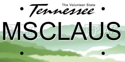 MSCLAUS Tennessee License Plate