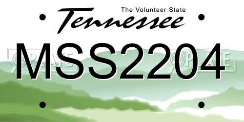 MSS2204 Tennessee License Plate