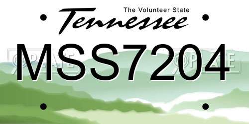 MSS7204 Tennessee License Plate