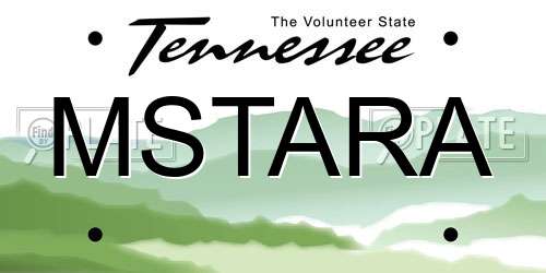 MSTARA Tennessee License Plate