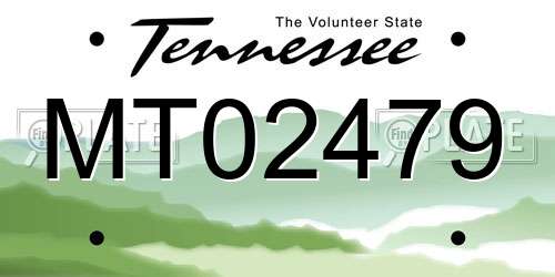 MT02479 Tennessee License Plate