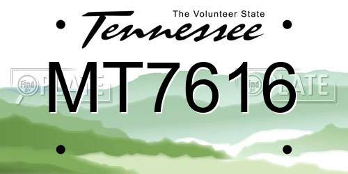 MT7616 Tennessee License Plate