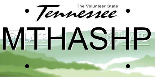 MTHASHP Tennessee License Plate