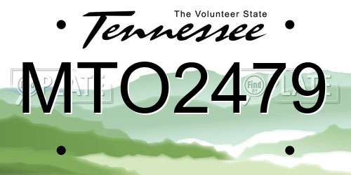 MTO2479 Tennessee License Plate