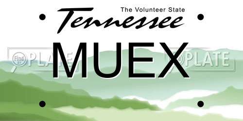 MUEX Tennessee License Plate