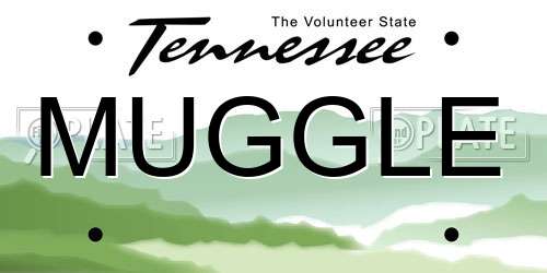 MUGGLE Tennessee License Plate