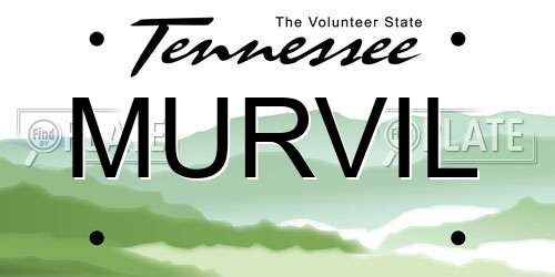 MURVIL Tennessee License Plate