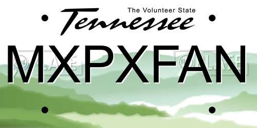MXPXFAN Tennessee License Plate