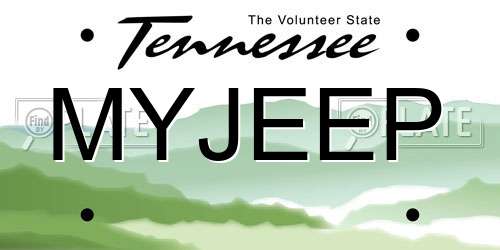 MYJEEP Tennessee License Plate