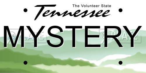 MYSTERY Tennessee License Plate