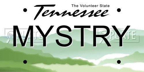 MYSTRY Tennessee License Plate