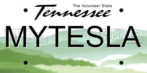 MYTESLA Tennessee License Plate