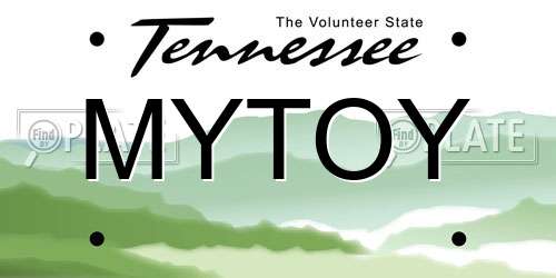 MYTOY Tennessee License Plate