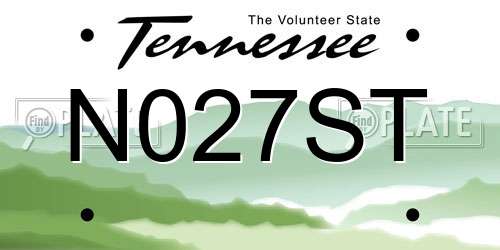 N027ST Tennessee License Plate