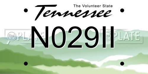N029II Tennessee License Plate