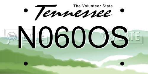 N060OS Tennessee License Plate
