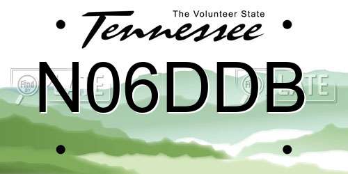 N06DDB Tennessee License Plate