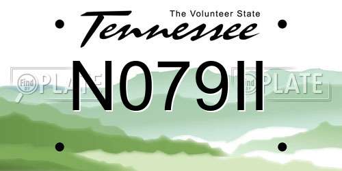 N079II Tennessee License Plate